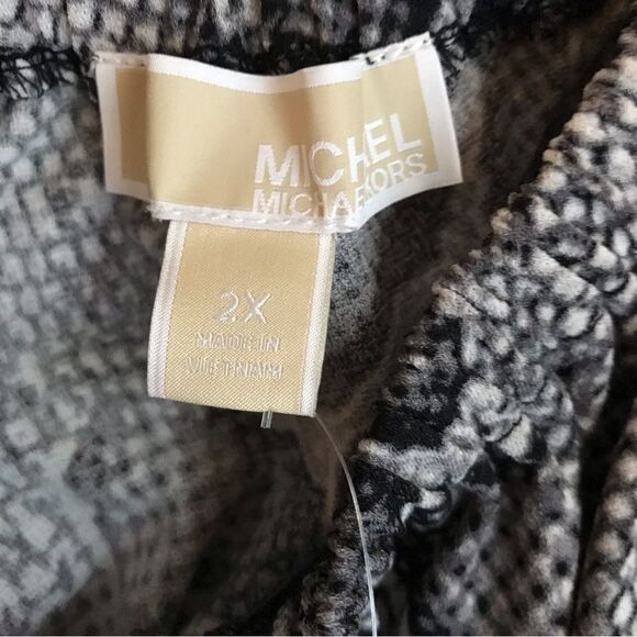 Michael Michael Kors Plus Size 1X & 2X One Shoulder Belted Python Tunic NWT - Picture 14 of 16